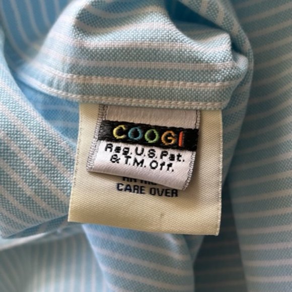 Coogi Australia Men's Classic XXL Long Sleeve Button Up Blue White Striped Shirt - Picture 6 of 8